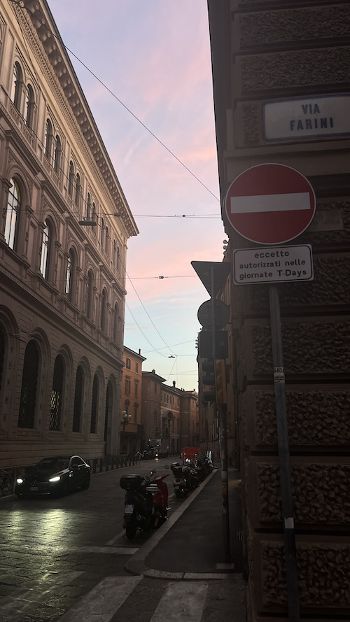Segnale di accesso autorizzato NCC in via castiglione a bologna durante i t-days